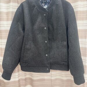 Well Worn Women's Charcoal Varsity Jacket